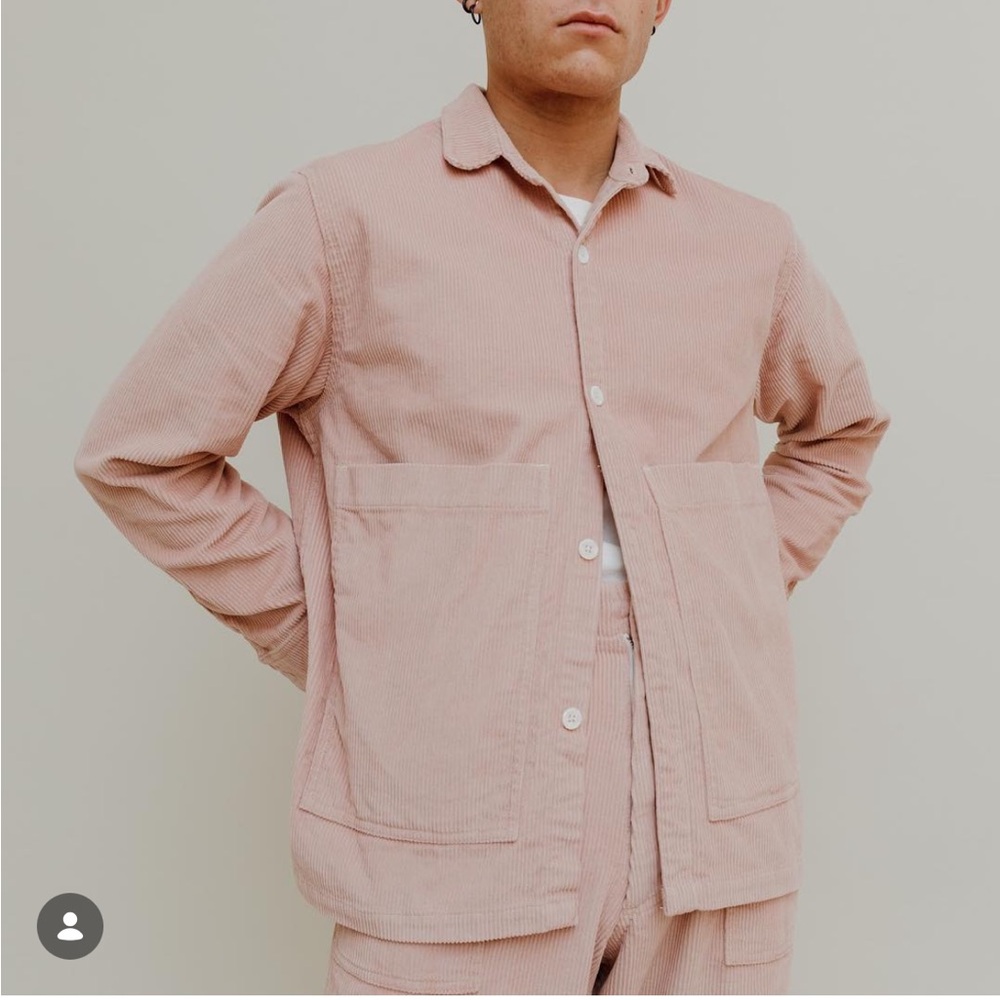 Ijji pink corduroy work jacket XS